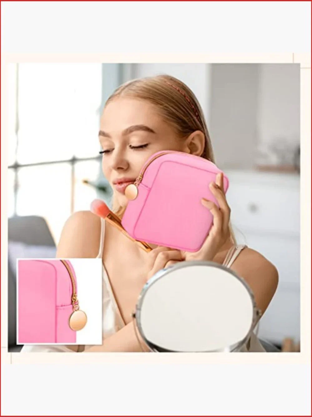 12 Pcs Mini Nylon Cosmetic Bags Pouch Set Zipper Closure Travel Makeup Organizer